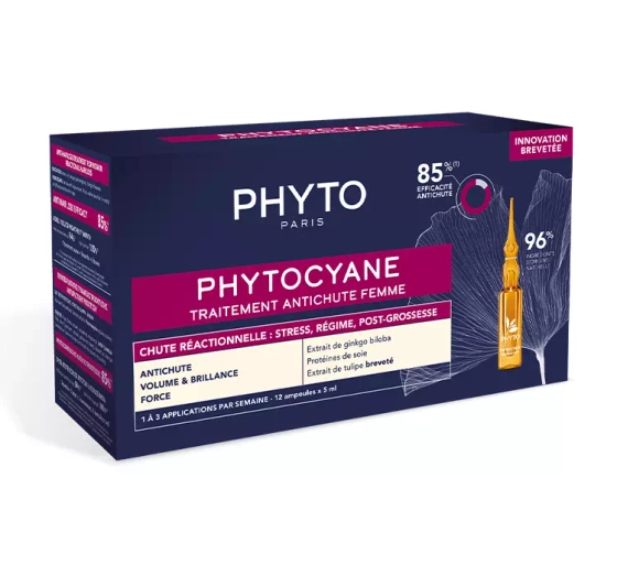 Phyto Phytocyane – Kur gegen reaktiven Haarausfall für Frauen, 12 x 5 ml