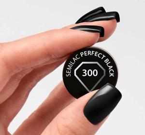 SEMILAC ALLSUPER COVER UV HYBRID NAGELLACK 300 PERFECT BLACK 7ML