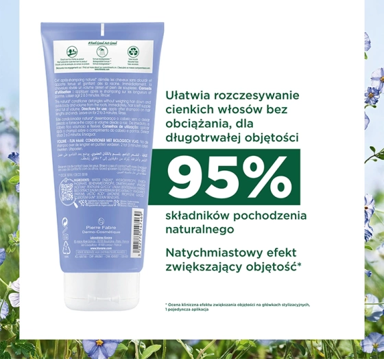 Klorane Conditioner für feines Haar mit Bio-Leinsamen 200 ml