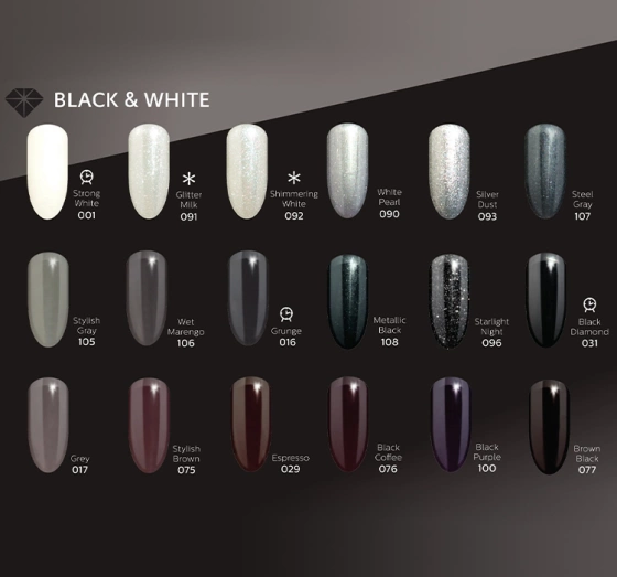 Semilac Black & White UV Hybrid Nagellack 031 Black Diamond 7 ml