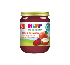 HIPP Bio-Babynahrung im Gläschen für Kinder ab dem 5. Monat: Äpfel mit Rote Bete, 125 g