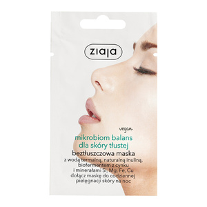 Ziaja Microbiom Balance für fettige Haut – fettfreie Nachtgesichtsmaske 7 ml