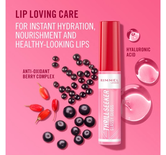 Kliknij na zdjęcie, aby je powiększyć Rimmel Thrill Seeker Lipgloss mit Applikator 450 Fuchsia Punch 10ml