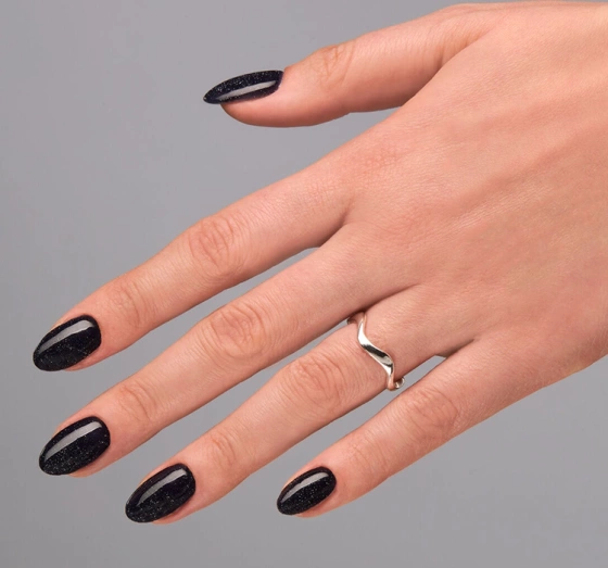 SEMILAC HYBRIDLACK LOVE IS IN THE NAILS 394 SPARKLING MIDNIGHT DATE 7ML