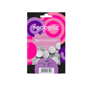 Staleks Pro Pododisc – Austauschbare Polierköpfe auf Schwammbasis für die Pediküre-Scheibe, M/20 mm, 25 Stück