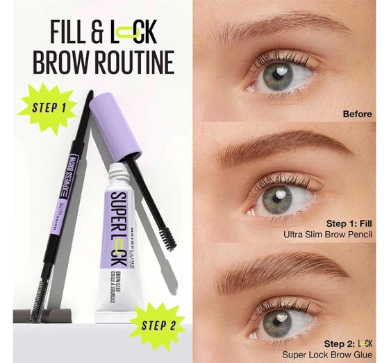 Kliknij na zdjęcie, aby je powiększyć Maybelline Super Lock Brow Glue Augenbrauengel Deep Brown 7ml