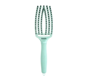 Olivia Garden Fingerbrush – Haarbürste mit gemischten Borsten in der Farbe „Arctic Teal“