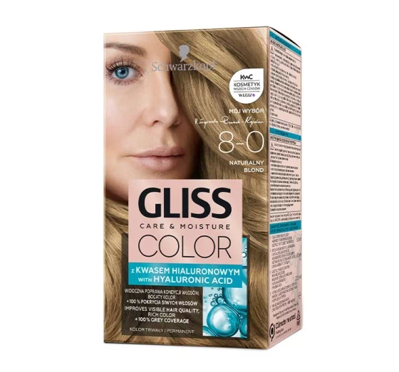 Kliknij na zdjęcie, aby je powiększyć GLISS CARE & MOISTURE COLOR HAARFARBE MIT HYALURONSÄURE 8-0