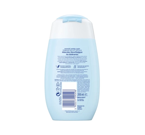 NIVEA BABY Feuchtigkeitsmilch für die Nacht für Kinder 200 ml