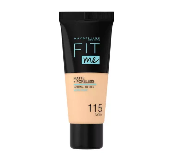 MAYBELLINE FIT ME! MATTE + PORELESS LIQUID FOUNDATION GRUNDIERUNG 115 IVORY 30 ML