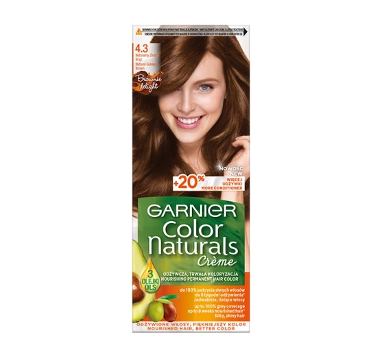 GARNIER COLOR NATURALS PERMANENTE HAARFARBE 4.3 GOLDENES BRAUN