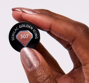 SEMILAC HYBRIDLACK FESTIVE WONDER COLORS 307 GOLDEN ICING 7ML