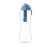 Dafi Soft Wasserflasche mit Aktivkohlefilter 0,5 l Blau