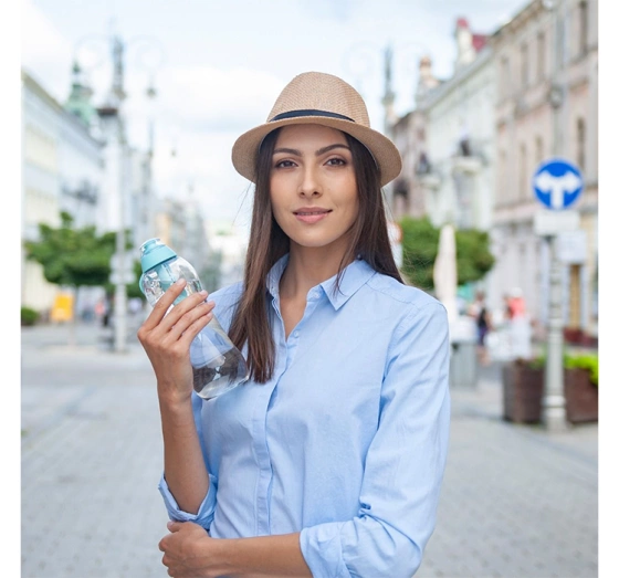 Dafi Soft Wasserflasche mit Aktivkohlefilter 0,5 l Minze