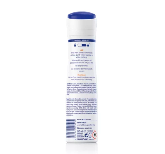 NIVEA Black&amp;White; Invisible Ultimate Impact Antitranspirant-Spray für Frauen 150 ml