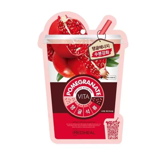 Kliknij na zdjęcie, aby je powiększyć MEDIHEAL VITA FEUCHTIGKEITSMASKE MIT GRANATAPFEL