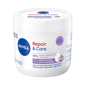 NIVEA REPAIR & CARE FEUCHTIGKEITSSPENDEND-SCHÜTZENDE CREME FÜR GESICHT KÖRPER HÄNDE 400ML