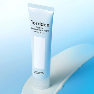 Torriden Dive In Watery Moisture Sun Cream + Panthenol – beruhigende Gesichtscreme mit Lichtschutzfaktor SPF50+ PA++++, 60 ml