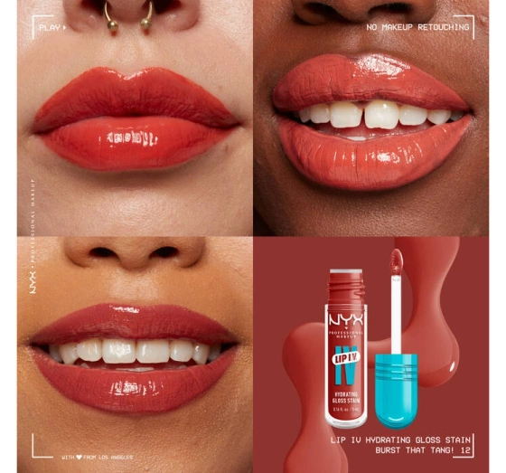 NYX Professional Makeup Lip IV Hydrating Gloss Serum Lip Gloss 12 Burst That Tang! 5 ml