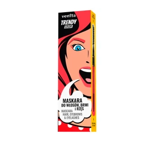 Venita Trendy Color 3-in-1-Mascara für Haare, Augenbrauen und Wimpern  34 Helles Rot 13 g