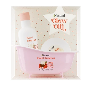 Nacomi Glow Gift Sweet Cozy Hug Geschenkset für Frauen Körperbutter Sweet Cozy Hug 100 ml + Duschgel Sweet Cozy Hug 300 ml