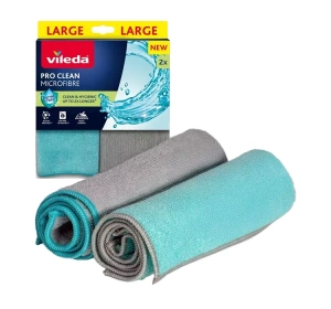 Vileda Pro Clean Microfibre L Mikrofasertücher mit Enzymen 2 Stück