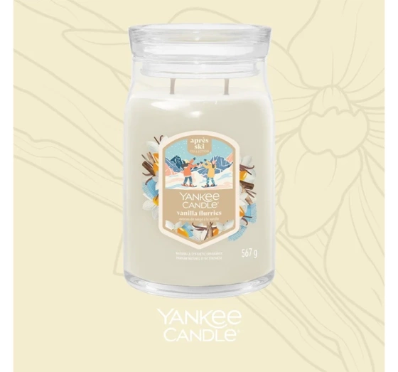 Kliknij na zdjęcie, aby je powiększyć Yankee Candle Signature Apres Ski Große Duftkerze Vanilla Flurries 567 g