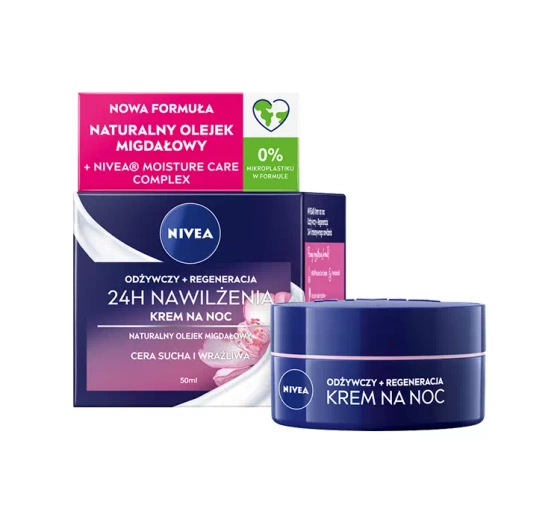 NIVEA 24H Feuchtigkeit Nährend-regenerierende Nachtcreme 50ml