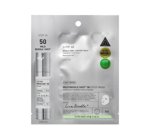 VT Cosmetics Cica x Hyalon Mild Reedle Shot 50 Straffende Behandlung mit Mikronadel-Technologie Ampulle 1,5 g + Tuchmaske 20 g