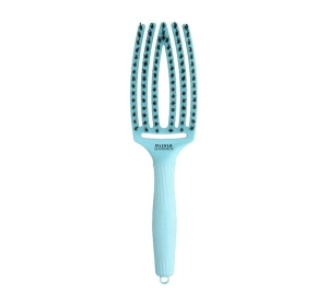 Olivia Garden Fingerbrush Dolce Vita Haarbürste mit gemischten Borsten, Blue Sky