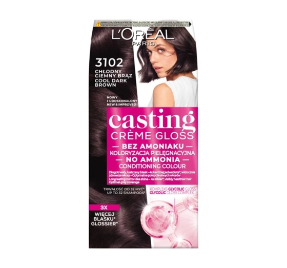 LOREAL CASTING CREME GLOSS HAARFARBE 3102 KÜHLES DUNKELBRAUN