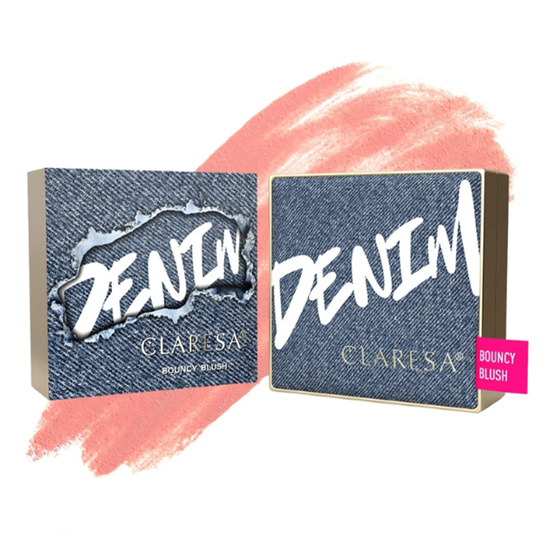 Kliknij na zdjęcie, aby je powiększyć Claresa Denim Rouge „Bouncy“ mit elastischer Formel im Kompaktpuder 01 Rosy Apricot 10 g