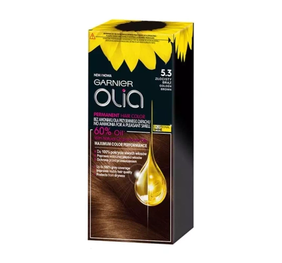 GARNIER OLIA PERMANENTE HAARFARBE OHNE AMMONIAK 5.3 GOLDENBRAUN