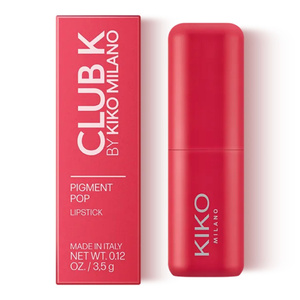 KIKO Milano Club K Pigment Pop Lipstick – feuchtigkeitsspendender, deckender Lippenstift 28 Rave Reviews 3,5 g