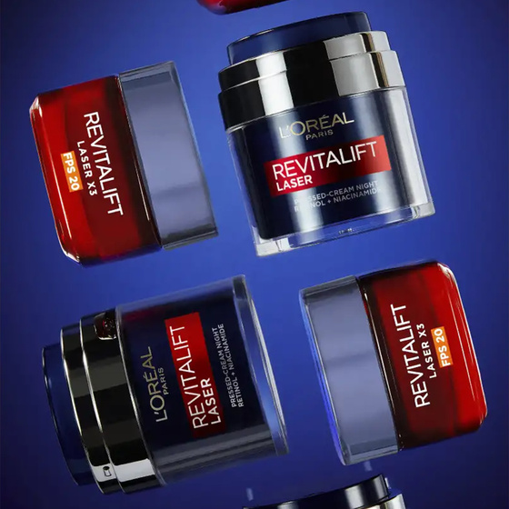 Kliknij na zdjęcie, aby je powiększyć LOREAL REVITALIFT LASER RETINOL + NIACINAMID GESICHTSCREME FÜR DIE NACHT 50ML