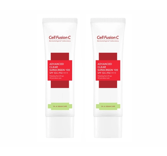 Cell Fusion C Advanced Clear Sunscreen 100 SPF48/PA+++ Sonnencreme 2x35ml
