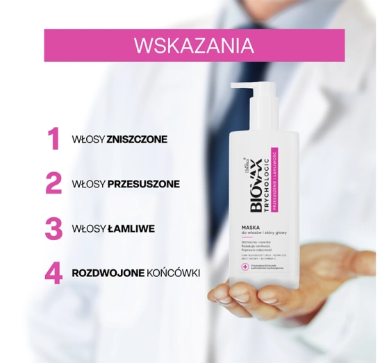 Kliknij na zdjęcie, aby je powiększyć Biovax Trychologic Trockenheit und Brüchigkeit Haarmaske 200 ml