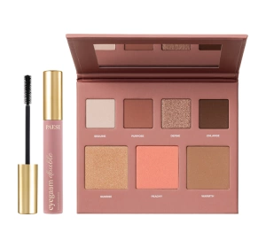 Paese Double Glow Look Make-up-Geschenkset Wimperntusche 2in1 Eyegasm Double Serum Mascara 9 ml + Palette Get The Glow Look 16 g