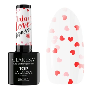 Claresa Top No Wipe Dekorativer Hybrid-Topcoat ohne Abwischen La La Love 5 g