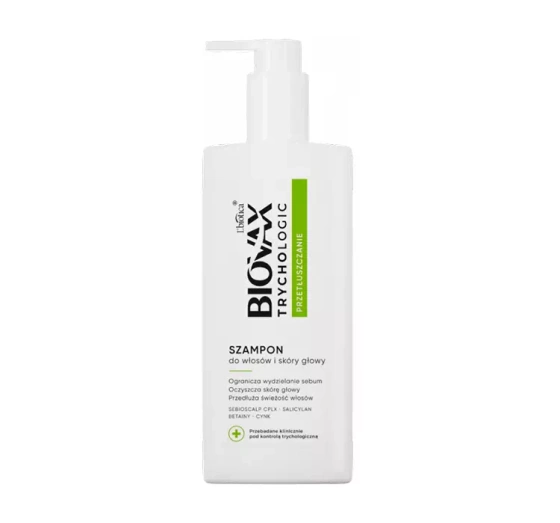 Biovax Trychologic Fettiges Haar Shampoo für Haare und Kopfhaut 200 ml