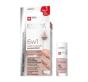 Eveline Nail Therapy 6w1 Care And Colour Farbgebende Nagelpflege Shimmering Nude 5ml