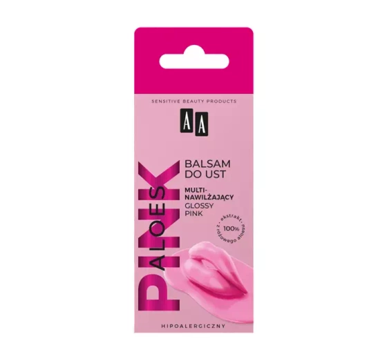 AA PINK ALOES MULTI-MOISTURISING LIP BALM GLOSSY PINK 10G