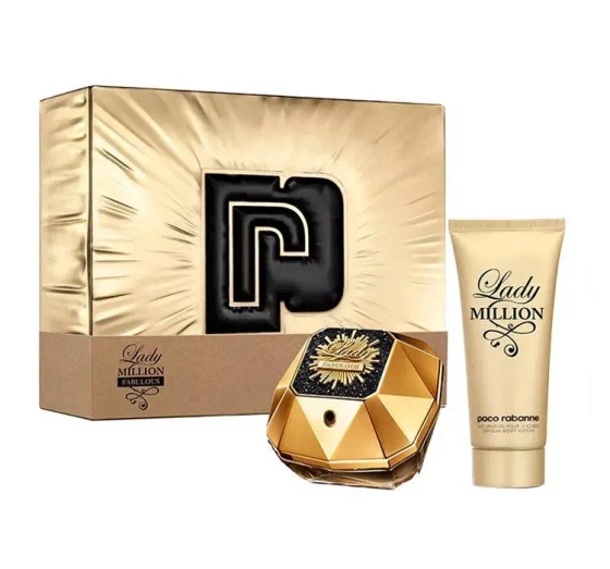 Kliknij na zdjęcie, aby je powiększyć PACO RABANNE LADY MILLION FABULOUS EDP SPRAY 50ML + BL 75ML SET