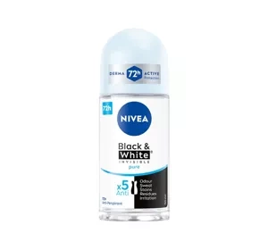NIVEA Black&amp;White; Invisible Pure Antitranspirant-Roller für Frauen 50 ml