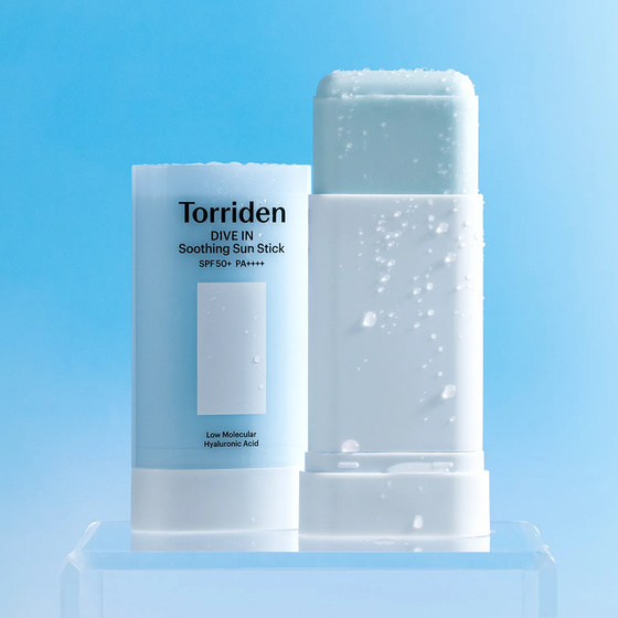 Torriden Dive In Soothing Sun Stick – beruhigende Gesichtscreme mit Sonnenschutz als Stick, LSF 50+ PA++++, 19 g