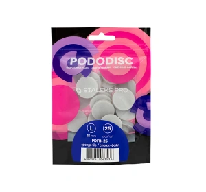 Staleks Pro Pododisc Austauschbare Polierpads auf Schwamm für Pediküre L/25 mm 25 Stück
