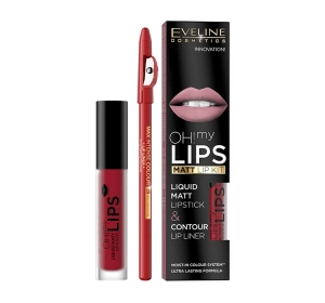 EVELINE OH MY LIPS LIPPENSTIFT + LIPLINER 17 FLAMENCO RED
