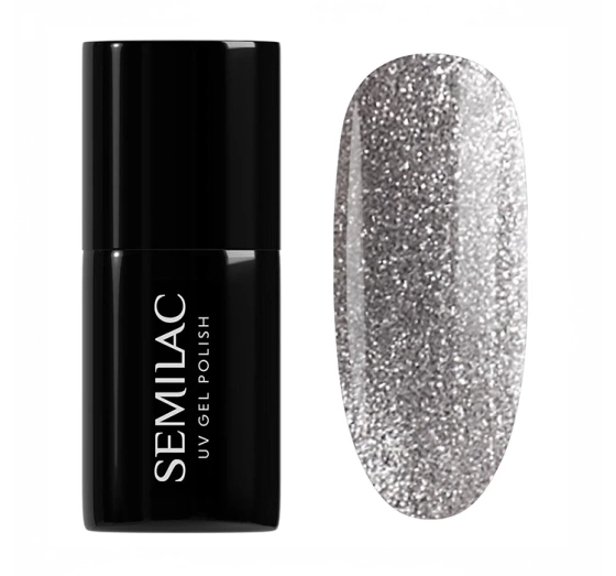 Semilac Winter Wonderland UV-Hybridlack 951 Silver Manetic 7 ml