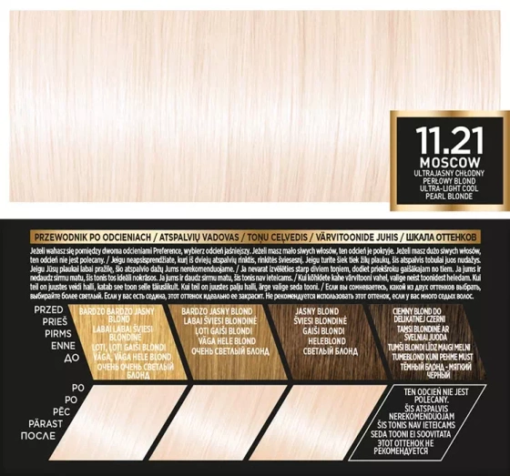 Kliknij na zdjęcie, aby je powiększyć L'Oréal Paris Preference Haarfarbe 11.21