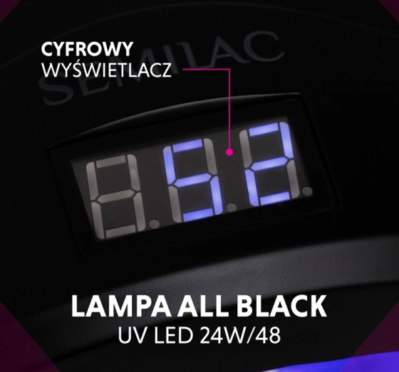 Semilac All Black! UV LED Lampe 24/48W